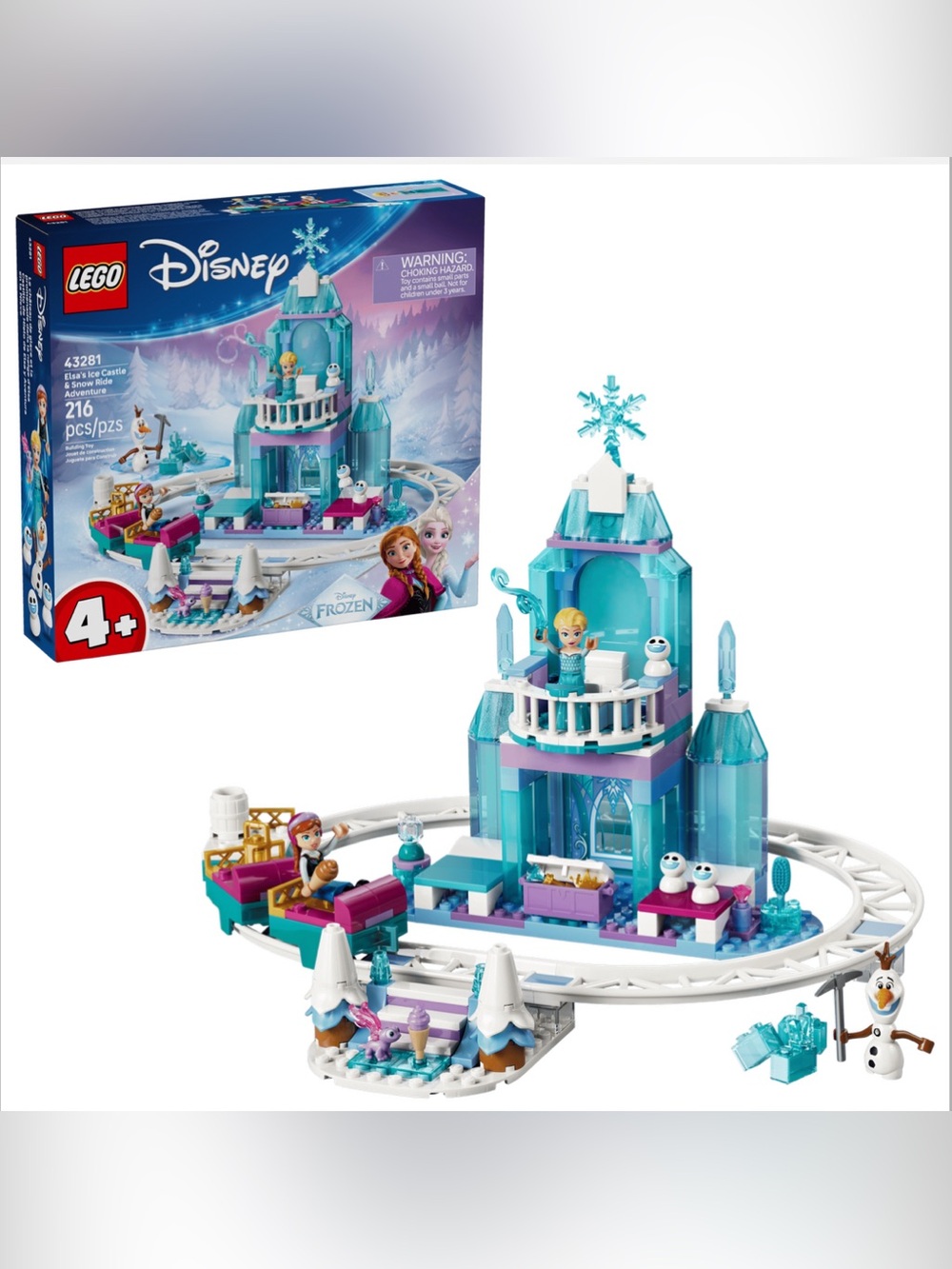 LEGO Disney Elsa's Ice Castle & Snow Ride Adventure 43281 Opened Box